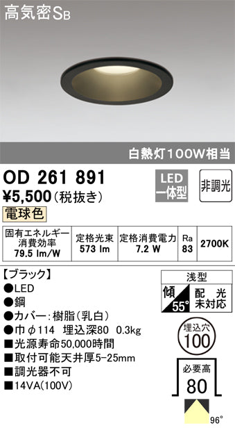 ダウンライト 100W相当 / OD261891